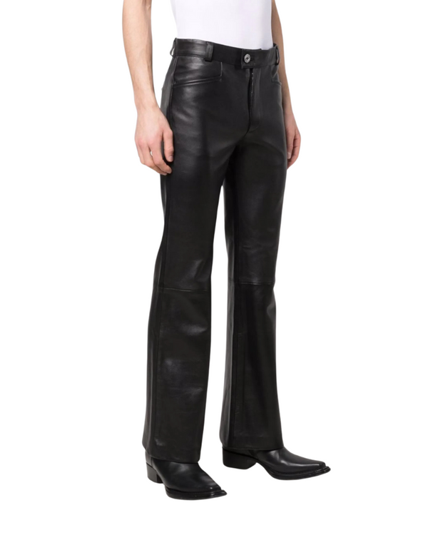 Mens_Black_Flared_Leather_Pant