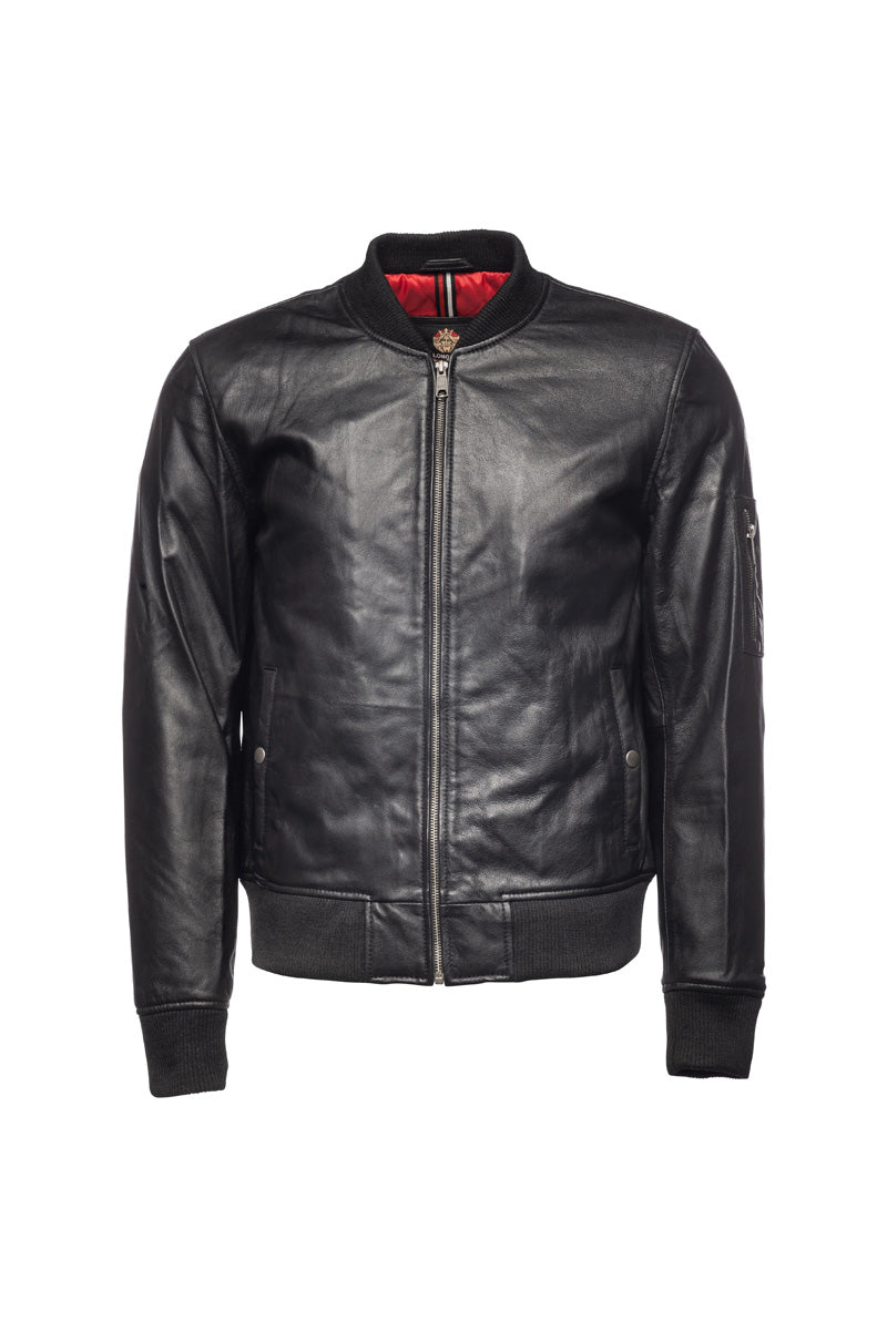 Sheepskin Leather Jacket, front view