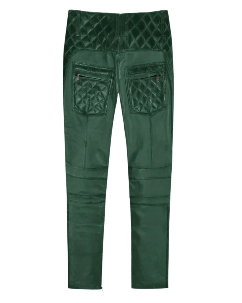 Green Leather Pants For Men