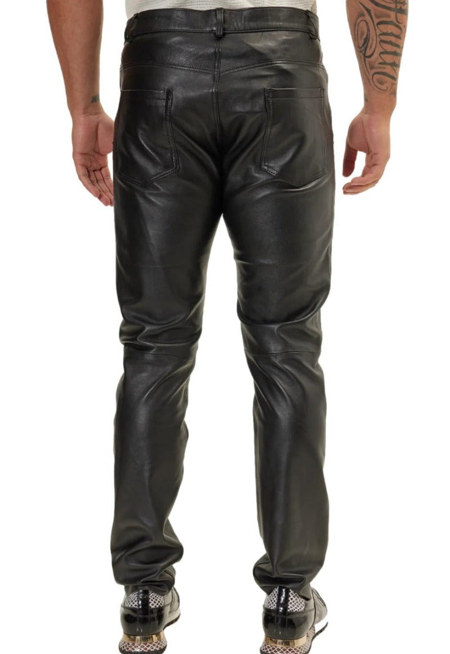 Black Mens Leather Pants  Timeless Style and Unmatched Quality