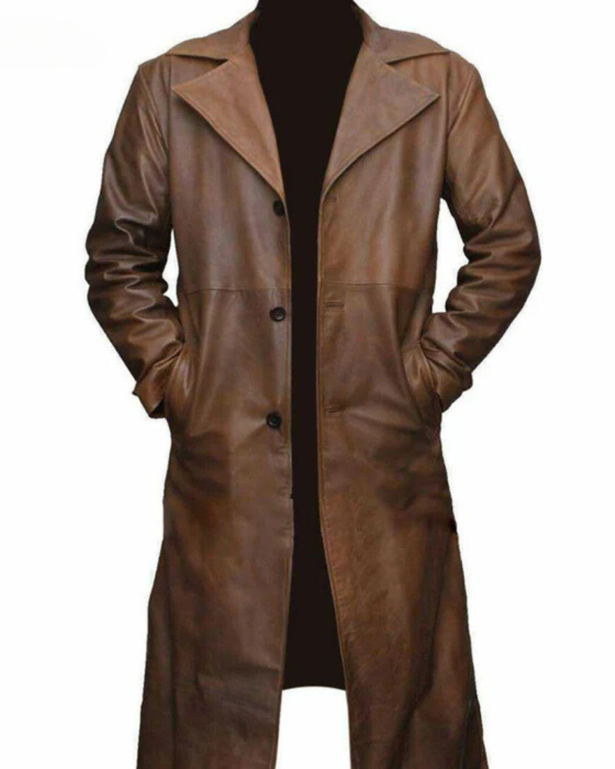 Mens Leather Trench Coat Full Length Mens Leather Trench Coat Full Length