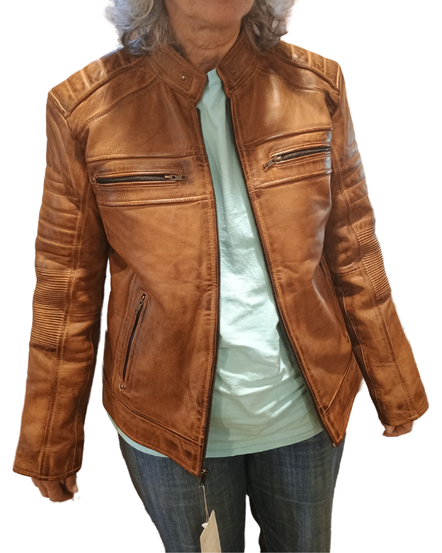 Timeless Elegance: Step Up Your Fashion with our Tan Cafe Racer ...
