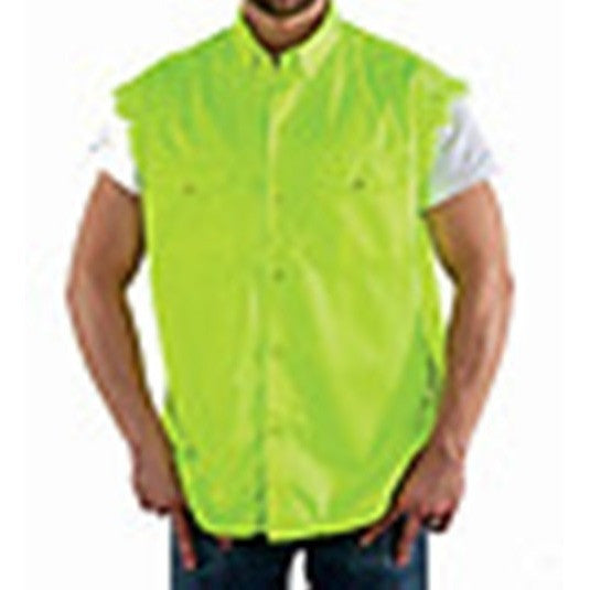 Sleveless Denim Mens Shirt Fluorescent front