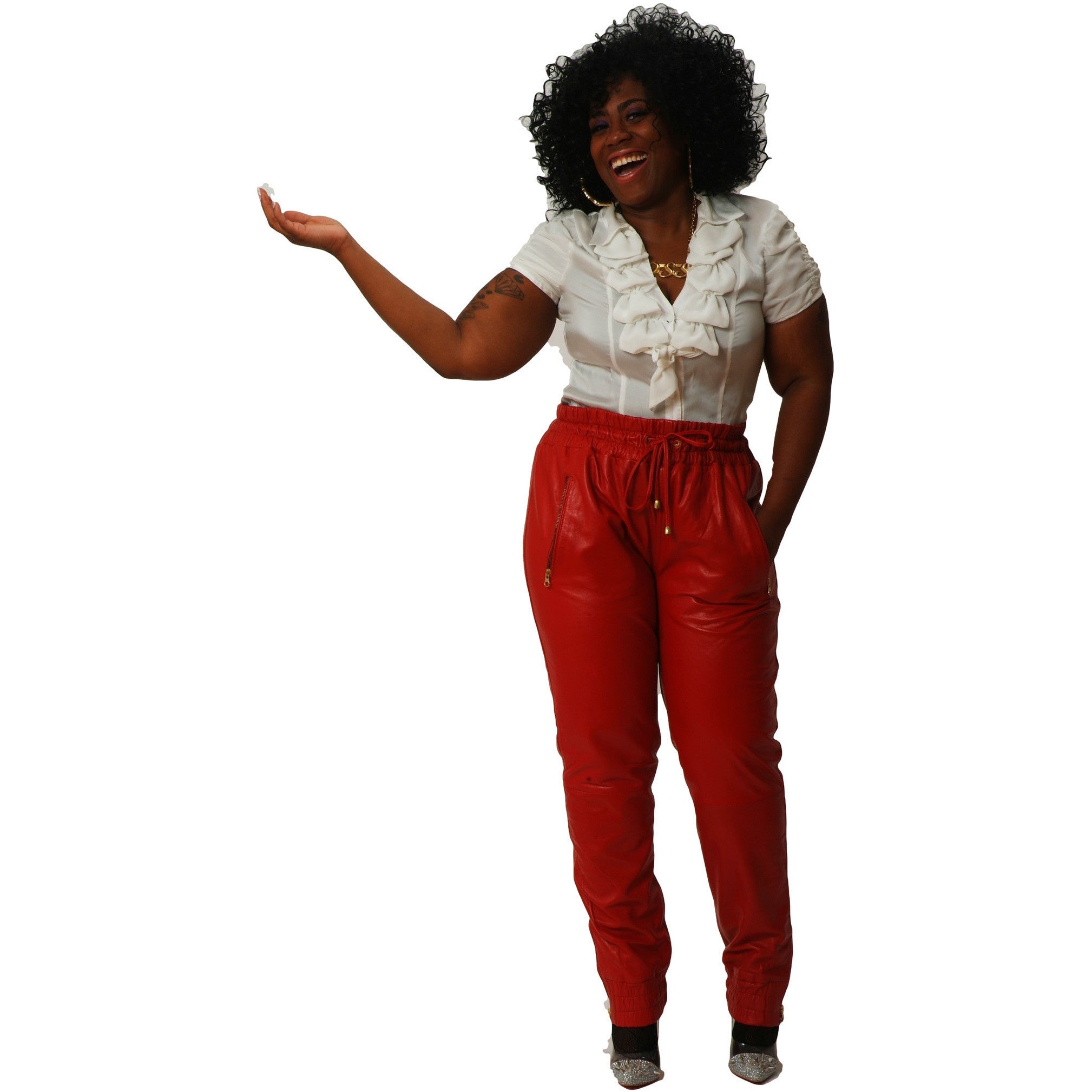 Plus size 2025 red joggers